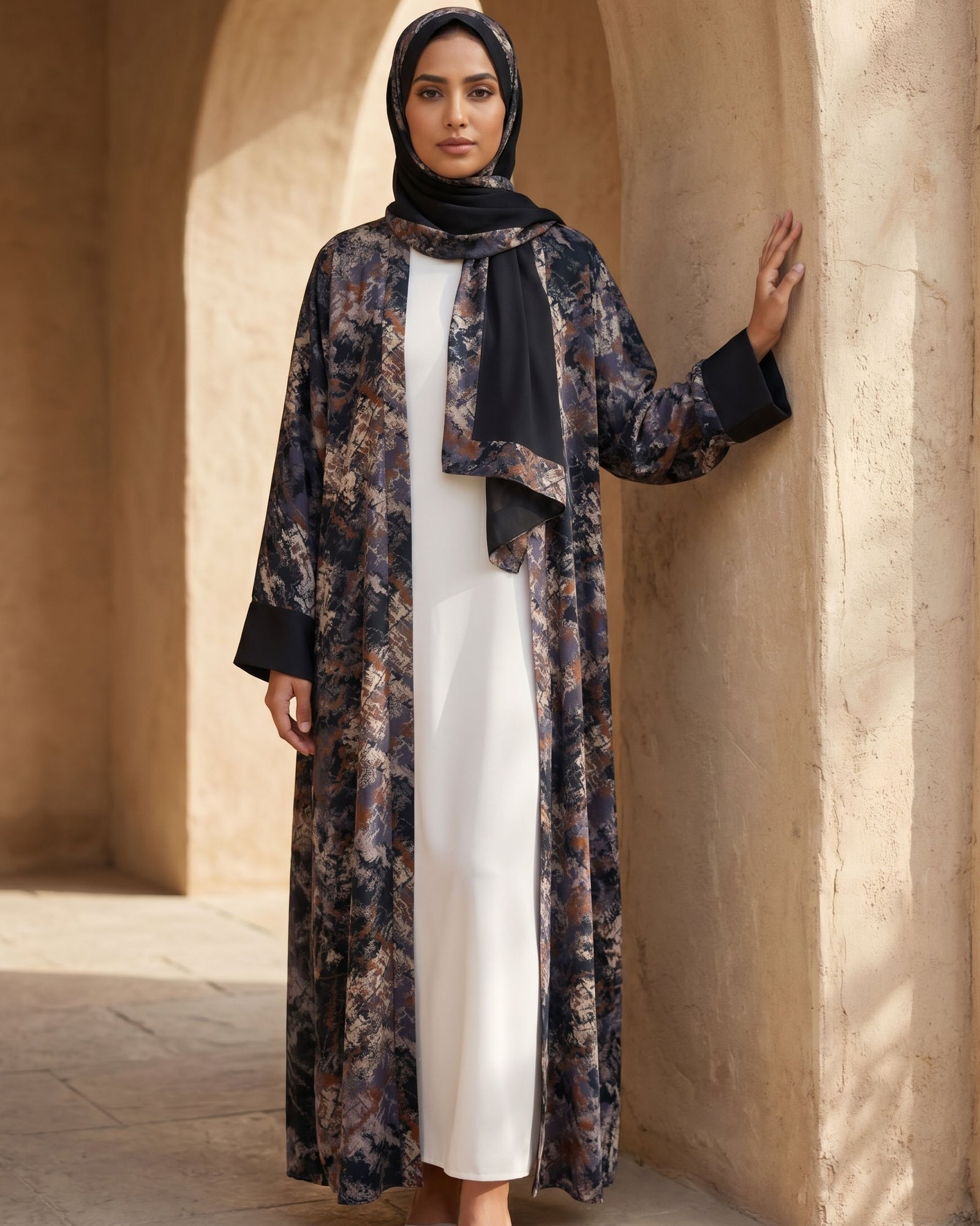 3-2 Linen -Summer Abaya - Image 1