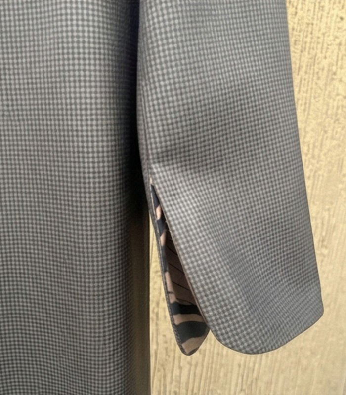 Plaid Grey Blazer - Image 3
