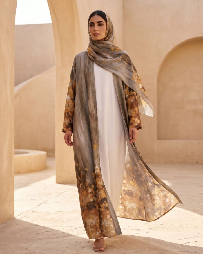 Turkish Crepe  - Light Summer Abaya - Image 4
