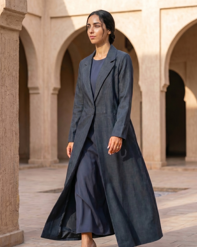 download (8) Single Button Linen Blazer - Image 1