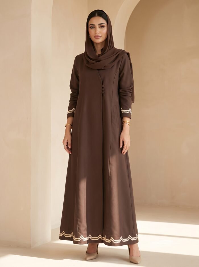 Cascade Wrap Abaya - Image 2