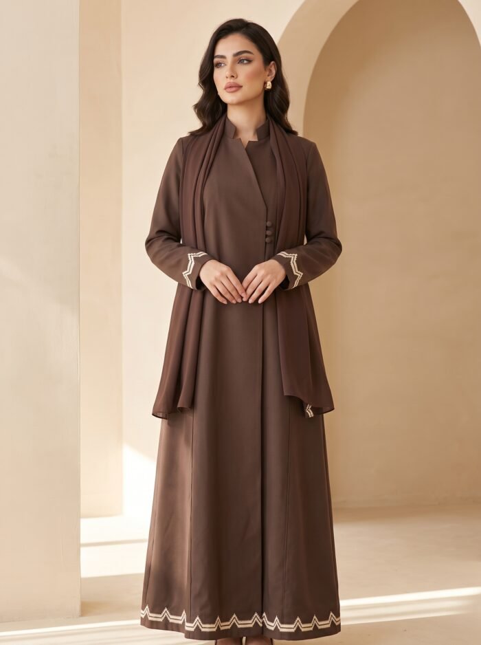 Cascade Wrap Abaya - Image 3