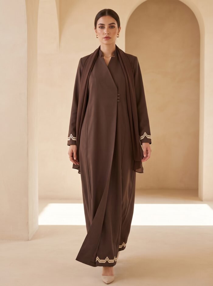 Cascade Wrap Abaya - Image 4