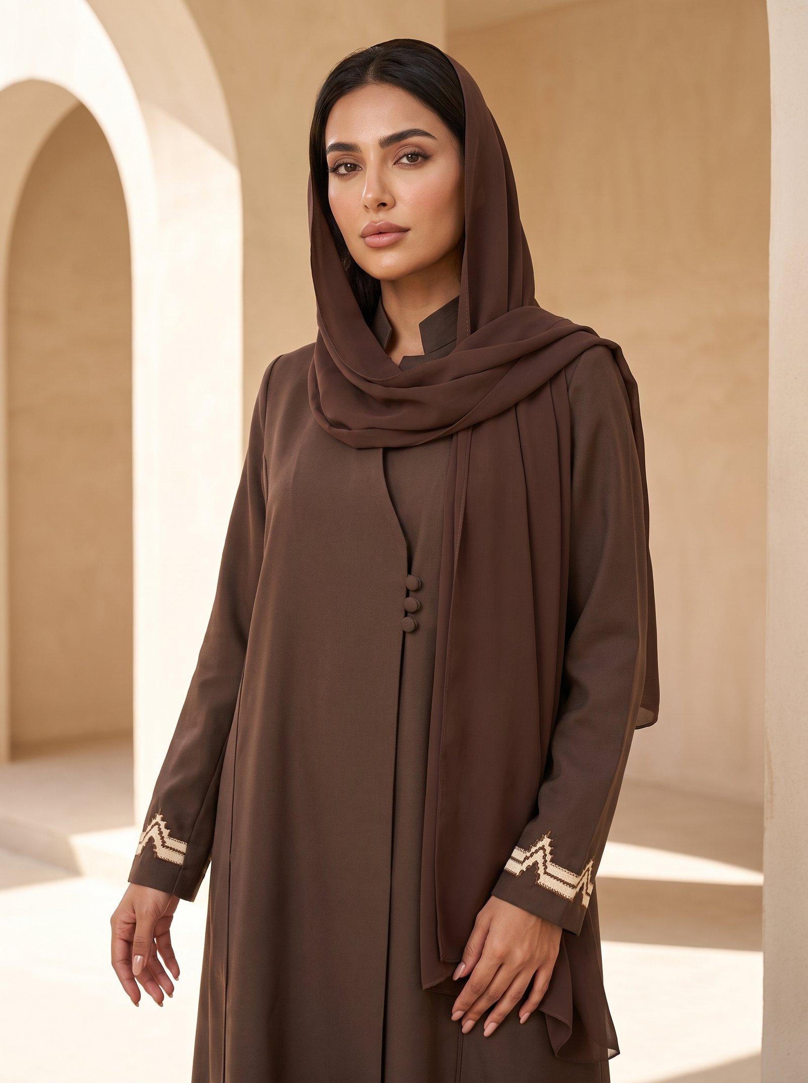 Op (14) Cascade Wrap Abaya - Image 1